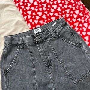 Women's Gray Cargo Jeans